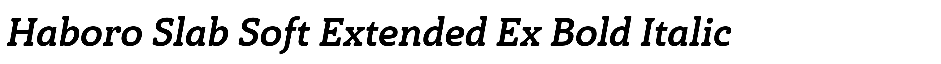 Haboro Slab Soft Extended Ex Bold Italic